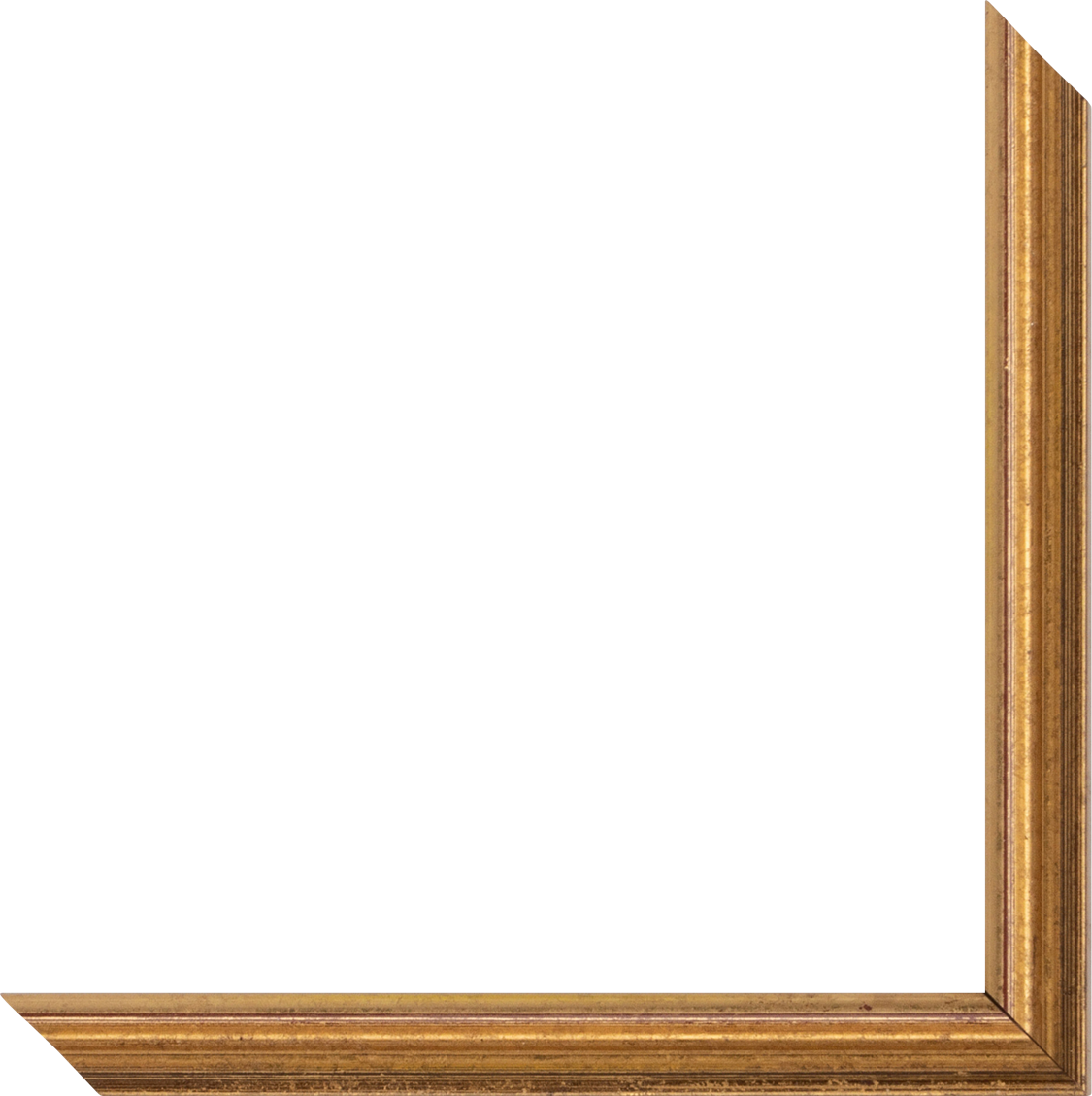 Cadre sur mesure doré à la feuille — moulure dorée classique pour peinture ou gravure